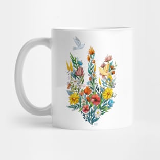 Ukrainian Floral Trident Mug